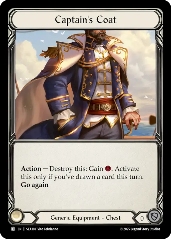 Captain's Coat SEA181-TP - High Seas - Treasure Pack - Flesh and blood card