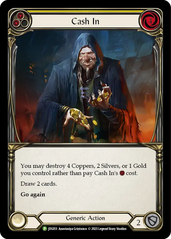 Cash In YELLOW JDG013-CF - Judge Pack - Season 1 - Flesh and blood card