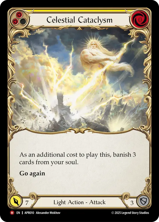 Celestial Cataclysm YELLOW APR010 - Armory Deck Legends - Prism Sculptor of Arc Light - Flesh and blood card