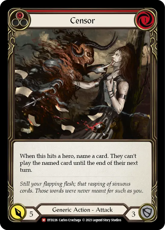 Censor RED DTD226 - Dusk till Dawn - Flesh and blood card