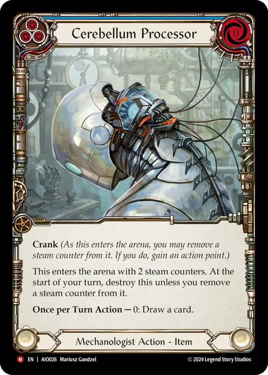 Cerebellum Processor BLUE AIO026 - Armory Deck - Dash I/O - Flesh and blood card