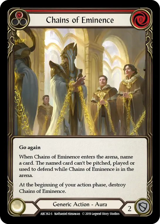 Chains of Eminence RED ARC162 - Arcane Rising - Flesh and blood card