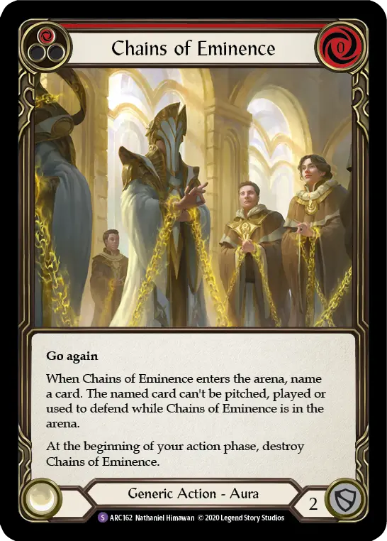 Chains of Eminence RED U-ARC162-RF - Arcane Rising - Unlimited - Flesh and blood card