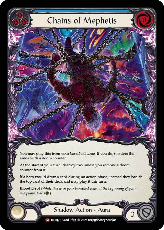 Chains of Mephetis BLUE DTD170 - Dusk till Dawn - Flesh and blood card