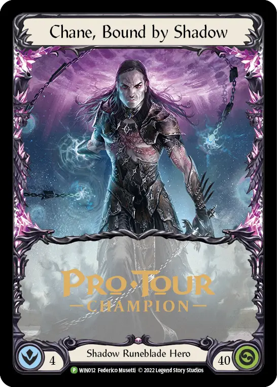 Chane, Bound by Shadow WIN012-CF - Pro Tour Champion Cards - Flesh and blood card