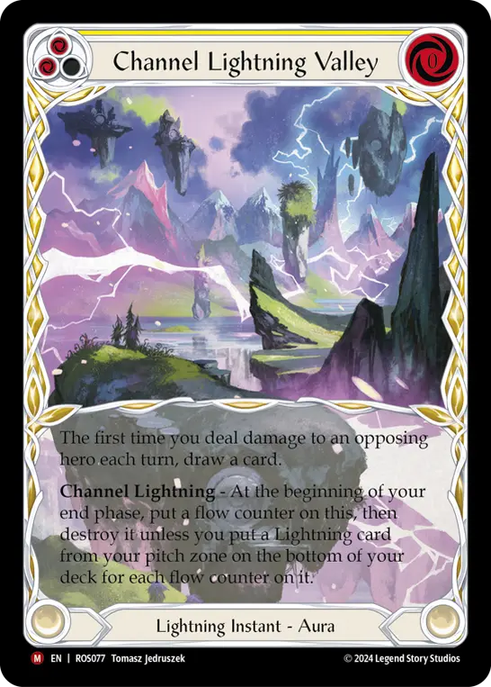 Channel Lightning Valley YELLOW ROS077 - Rosetta - Flesh and blood card