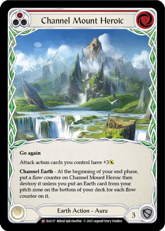 Channel Mount Heroic RED U-ELE117-RF - Tales of Aria - Unlimited - Flesh and blood card