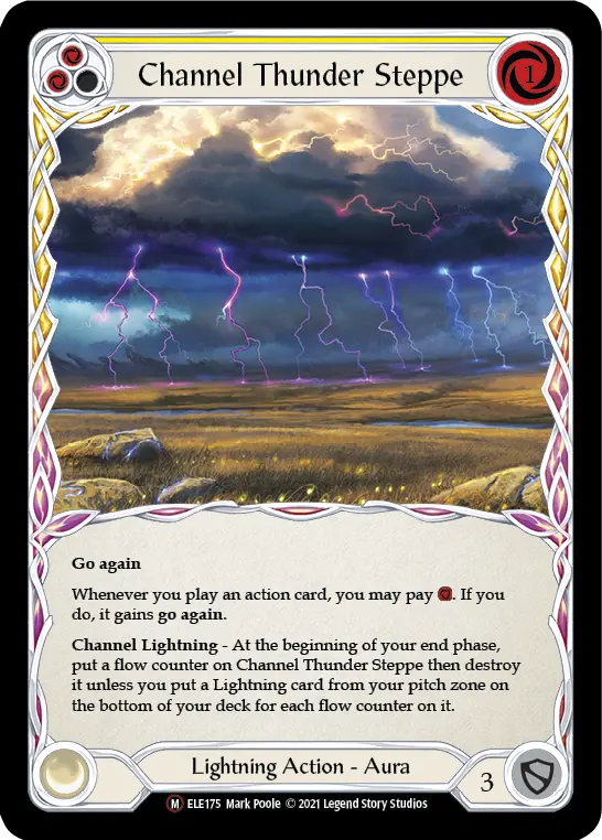 Channel Thunder Steppe YELLOW U-ELE175-RF - Tales of Aria - Unlimited - Flesh and blood card