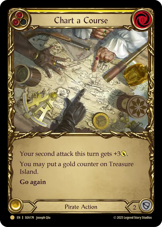 Chart a Course YELLOW SEA174-TP - High Seas - Treasure Pack - Flesh and blood card