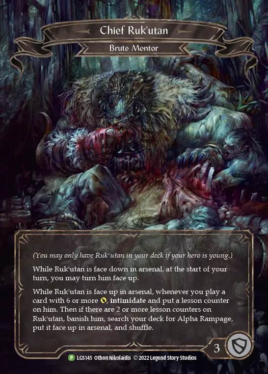 Chief Ruk'utan LGS145-RF - Armory - Evergreen - Flesh and blood card