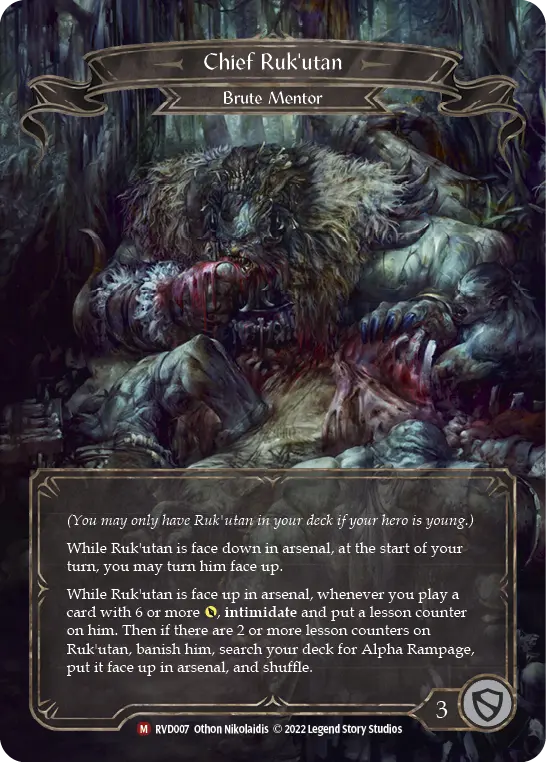 Chief Ruk'utan RVD007 - Classic Battles: Rhinar vs Dorinthea - Flesh and blood card
