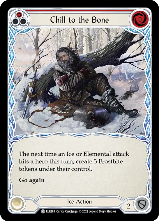 Chill to the Bone RED ELE163 - Tales of Aria - Flesh and blood card