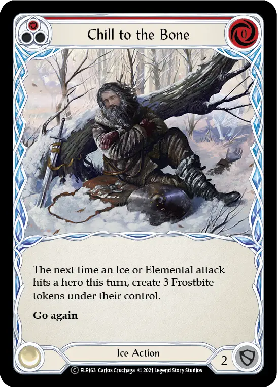 Chill to the Bone RED U-ELE163-RF - Tales of Aria - Unlimited - Flesh and blood card