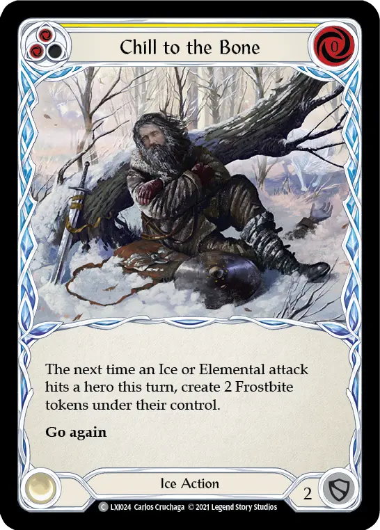 Chill to the Bone YELLOW LXI024 - Lexi - Blitz Deck - Flesh and blood card