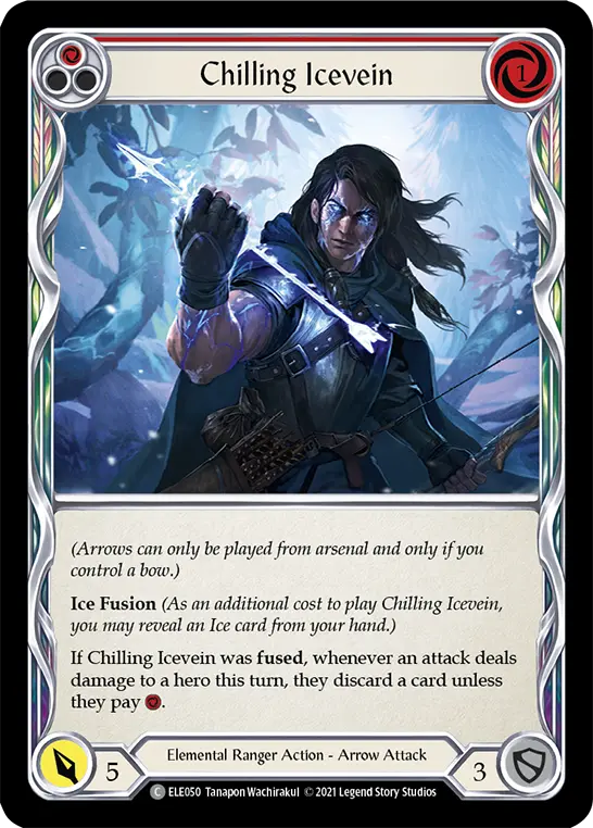 Chilling Icevein RED ELE050 - Tales of Aria - Flesh and blood card