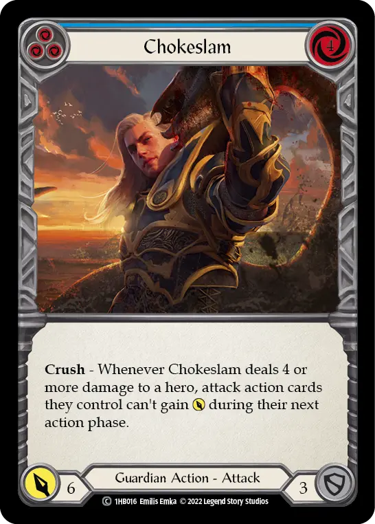 Chokeslam BLUE 1HB016 - Bravo - Blitz Deck - Flesh and blood card