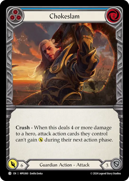 Chokeslam BLUE MPG060 - Mastery Pack Guardian - Flesh and blood card