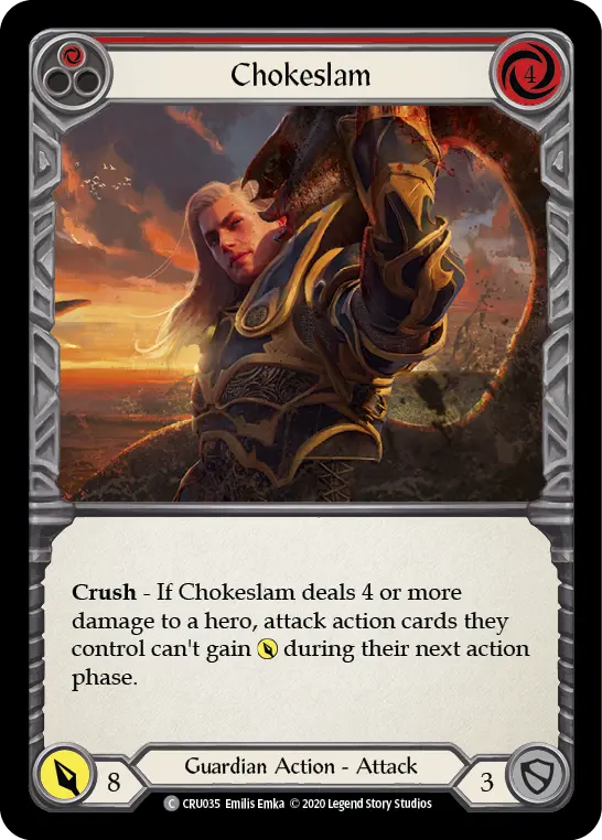 Chokeslam RED CRU035 - Crucible of War - Flesh and blood card