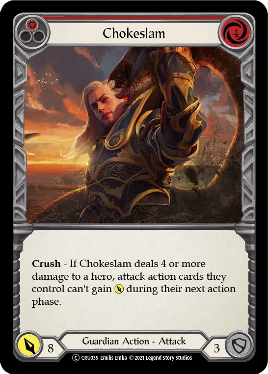 Chokeslam RED U-CRU035-RF - Crucible of War - Unlimited - Flesh and blood card