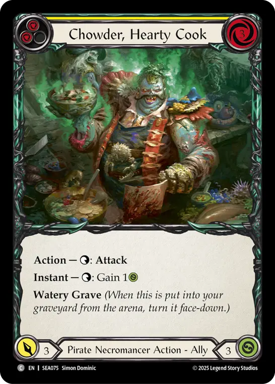 Chowder, Hearty Cook YELLOW SEA075 - High Seas - Flesh and blood card