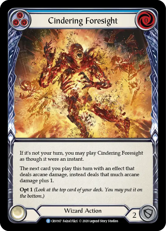 Cindering Foresight BLUE CRU167 - Crucible of War - Flesh and blood card