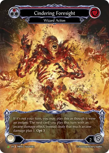 Cindering Foresight TNP055-MV - Tournament Pack - Flesh and blood card