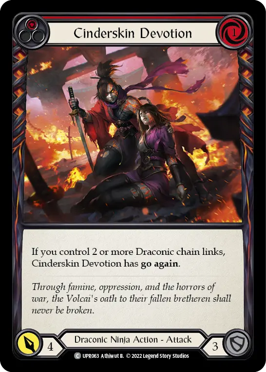 Cinderskin Devotion RED UPR063 - Uprising - Flesh and blood card