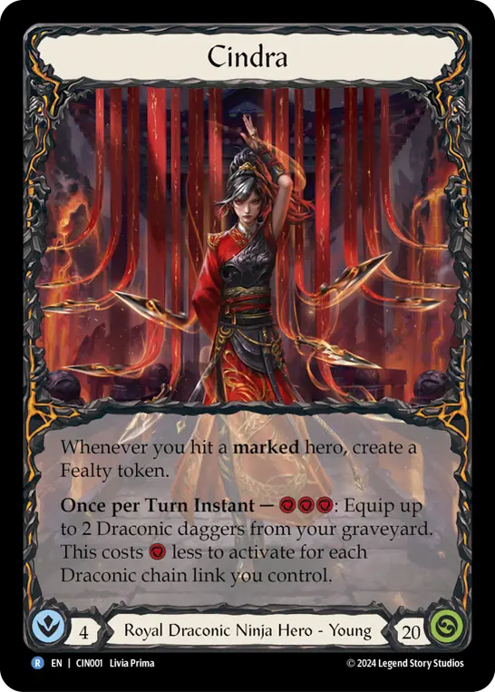 Cindra CIN001-RF - The Hunted Blitz Deck - Cindra - Flesh and blood card