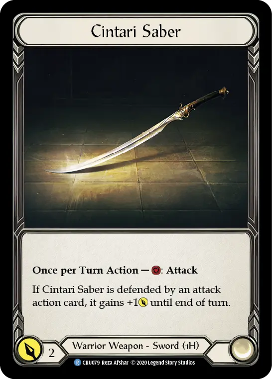 Cintari Saber CRU079 - Crucible of War - Flesh and blood card