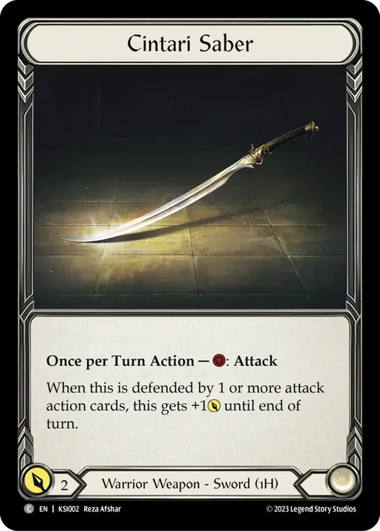 Cintari Saber KSI002 - Kassai - Heavy Hitters Blitz Deck - Flesh and blood card