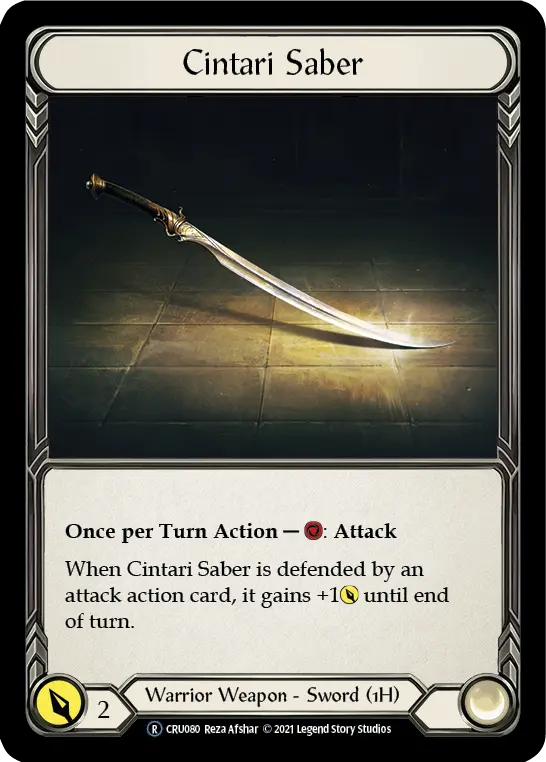 Cintari Saber U-CRU080-RF - Crucible of War - Unlimited - Flesh and blood card