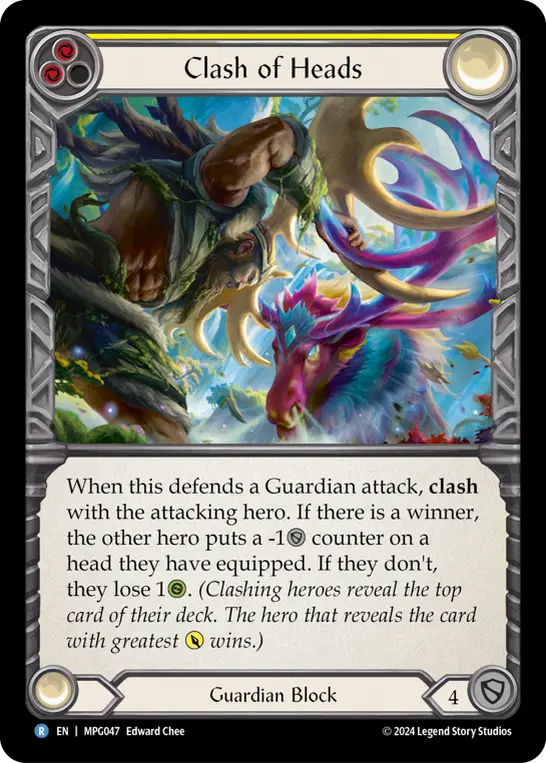 Clash of Heads YELLOW MPG047 - Mastery Pack Guardian - Flesh and blood card