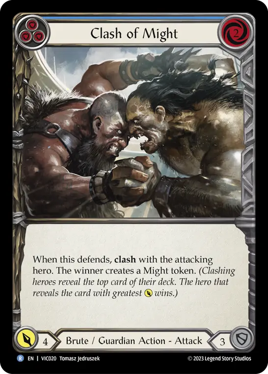 Clash of Might BLUE VIC020 - Victor - Heavy Hitters Blitz Deck - Flesh and blood card