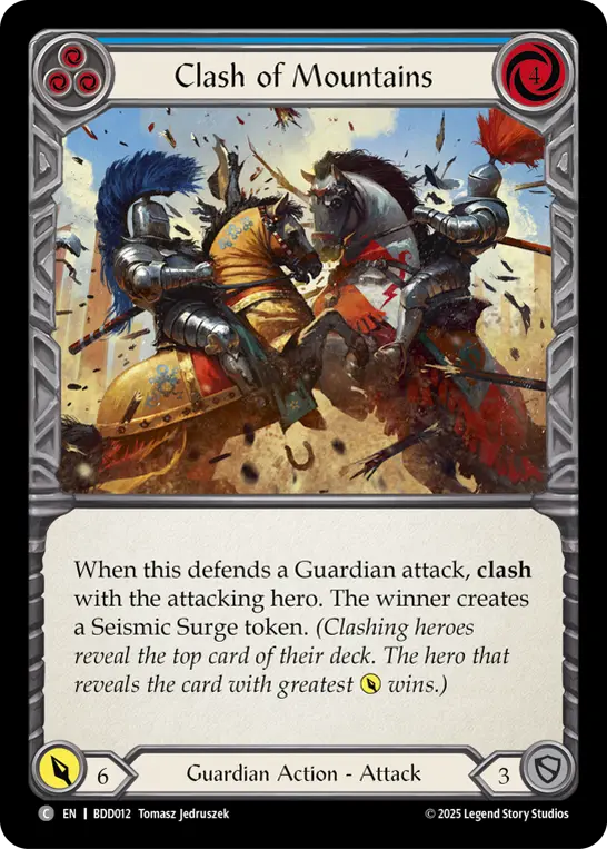 Clash of Mountains BLUE BDD012 - Bravo Demo Deck - Flesh and blood card