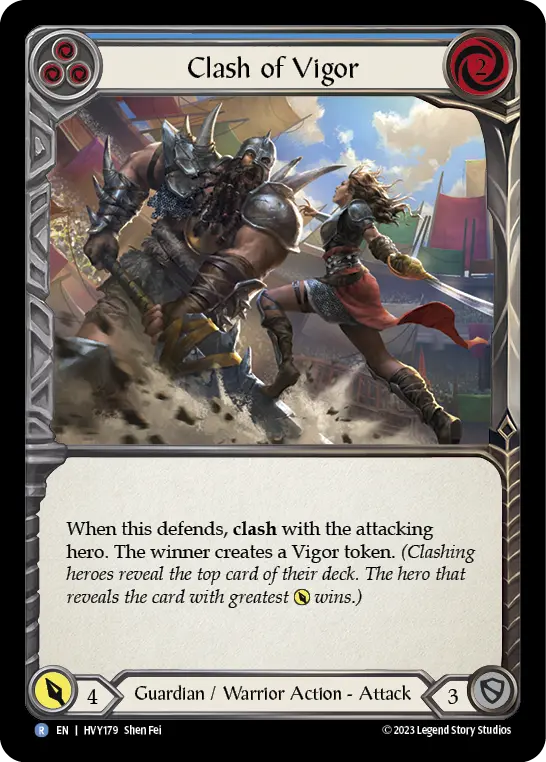 Clash of Vigor BLUE HVY179 - Heavy Hitters - Flesh and blood card
