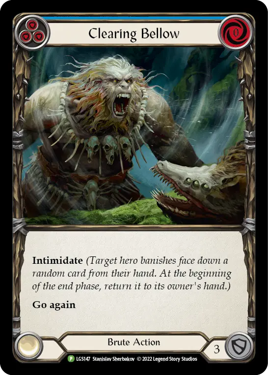 Clearing Bellow BLUE LGS147-RF - Armory - Evergreen - Flesh and blood card