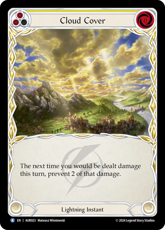 Cloud Cover YELLOW AUR023 - 1st Strike - Aurora - Flesh and blood card