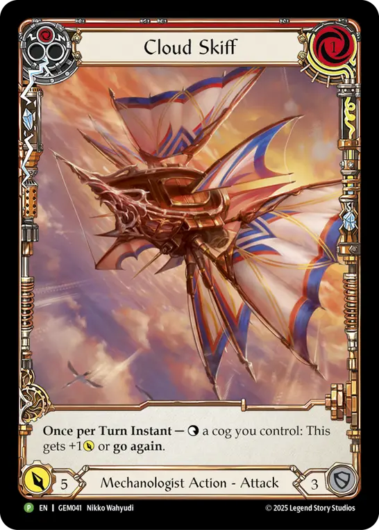 Cloud Skiff RED GEM041 - GEM - Pack 2 - Flesh and blood card