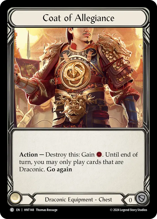Coat of Allegiance HNT148 - The Hunted - Flesh and blood card
