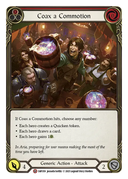 Coax a Commotion RED 1HP359 - History Pack 1 - Flesh and blood card