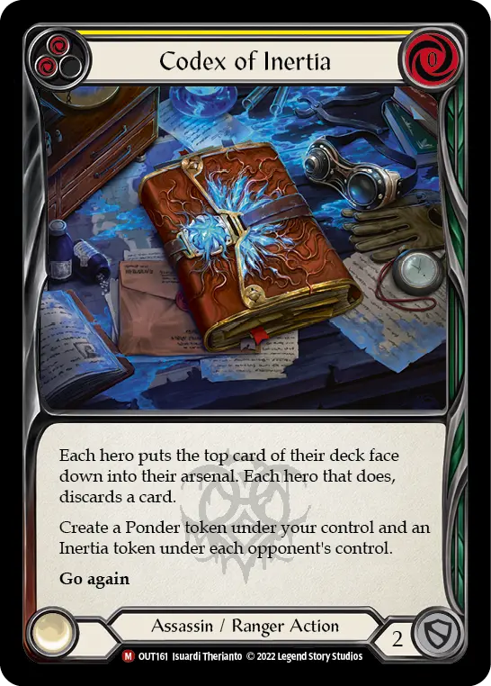 Codex of Inertia YELLOW OUT161 - Outsiders - Flesh and blood card