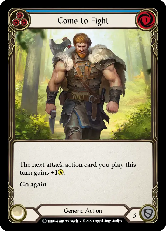 Come to Fight BLUE 1HR024 - Rhinar - Blitz Deck - Flesh and blood card