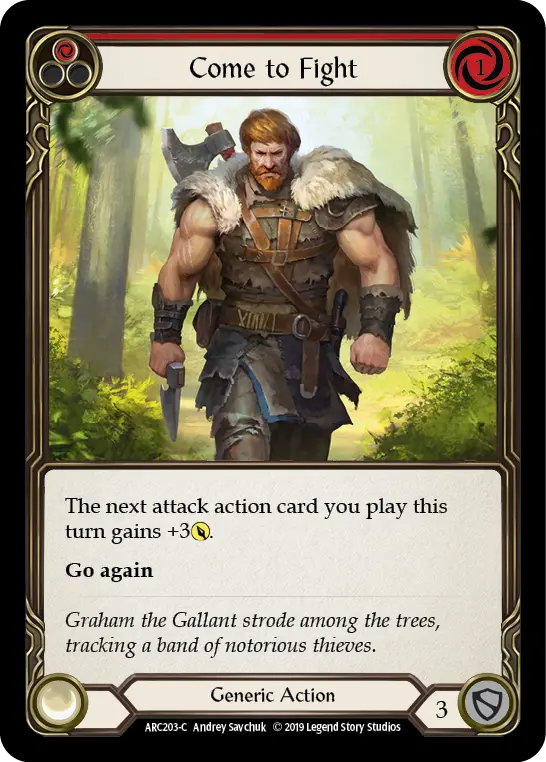 Come to Fight RED ARC203 - Arcane Rising - Flesh and blood card