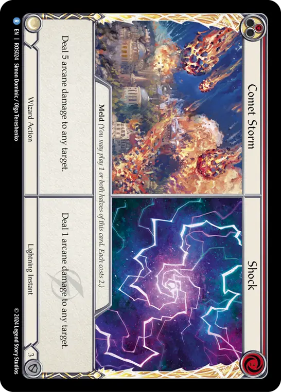 Comet Storm||Shock RED ROS024 - Rosetta - Flesh and blood card