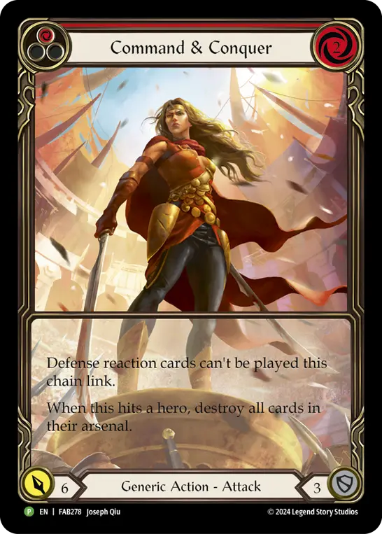 Command and Conquer RED FAB278-RF - Deathmatch Arena Champion Prize Card - Flesh and blood card