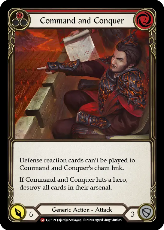 Command and Conquer RED U-ARC159-RF - Arcane Rising - Unlimited - Flesh and blood card