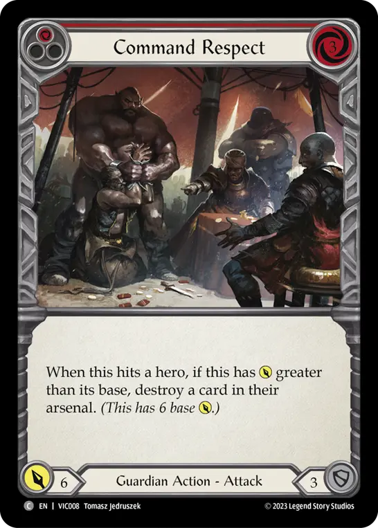 Command Respect RED VIC008 - Victor - Heavy Hitters Blitz Deck - Flesh and blood card