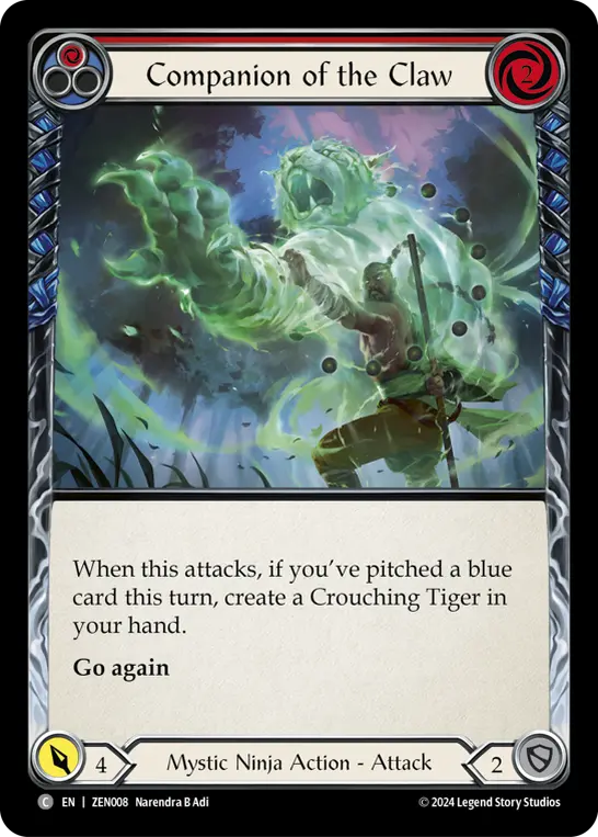 Companion of the Claw RED ZEN008 - Zen - Blitz Deck - Flesh and blood card