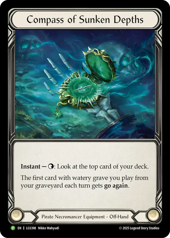 Compass of Sunken Depths LGS398-RF - Pre-release - High Seas - Flesh and blood card