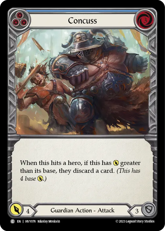 Concuss BLUE HVY076 - Heavy Hitters - Flesh and blood card